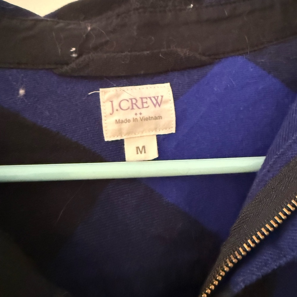 J. Crew Blue and Black Checkered Shirt - Picture 3 of 4
